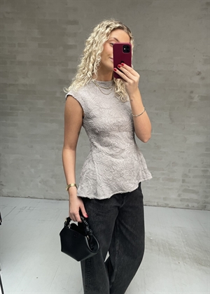 Asyma Mesh sleeveless top Gray Violet ROTATE By Birger Christensen 